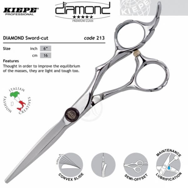 Kiepe THREE STARS Diamond Series 213 - profesionální kadeřnické nůžky VÝPRODEJ: 213/6 "