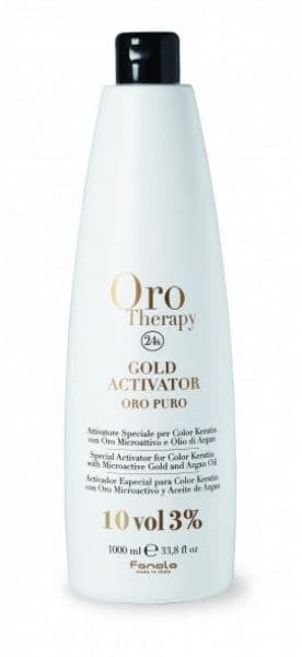 Fanola ORO PURO GOLD Activator - krémový bezamoniakový peroxid, 1000ml 3% - 10 VOL, 1000 ml