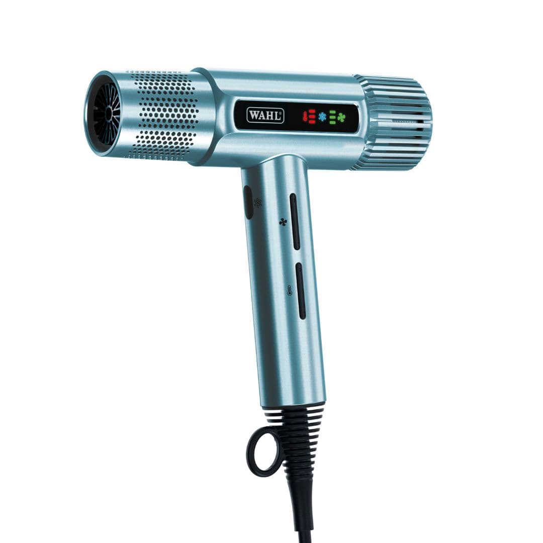 Wahl Vanquish Dryer COOL BLUE (4321-0472) - prémiový profesionální fén na vlasy s digitálním motorem, 1600 W