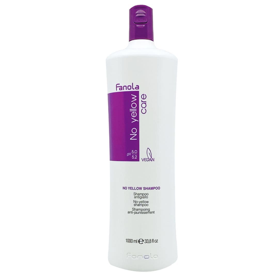 Fanola No yellow shampoo - šampon na šedivé, zesvětlené a odbarvované vlasy šampon 1000 ml