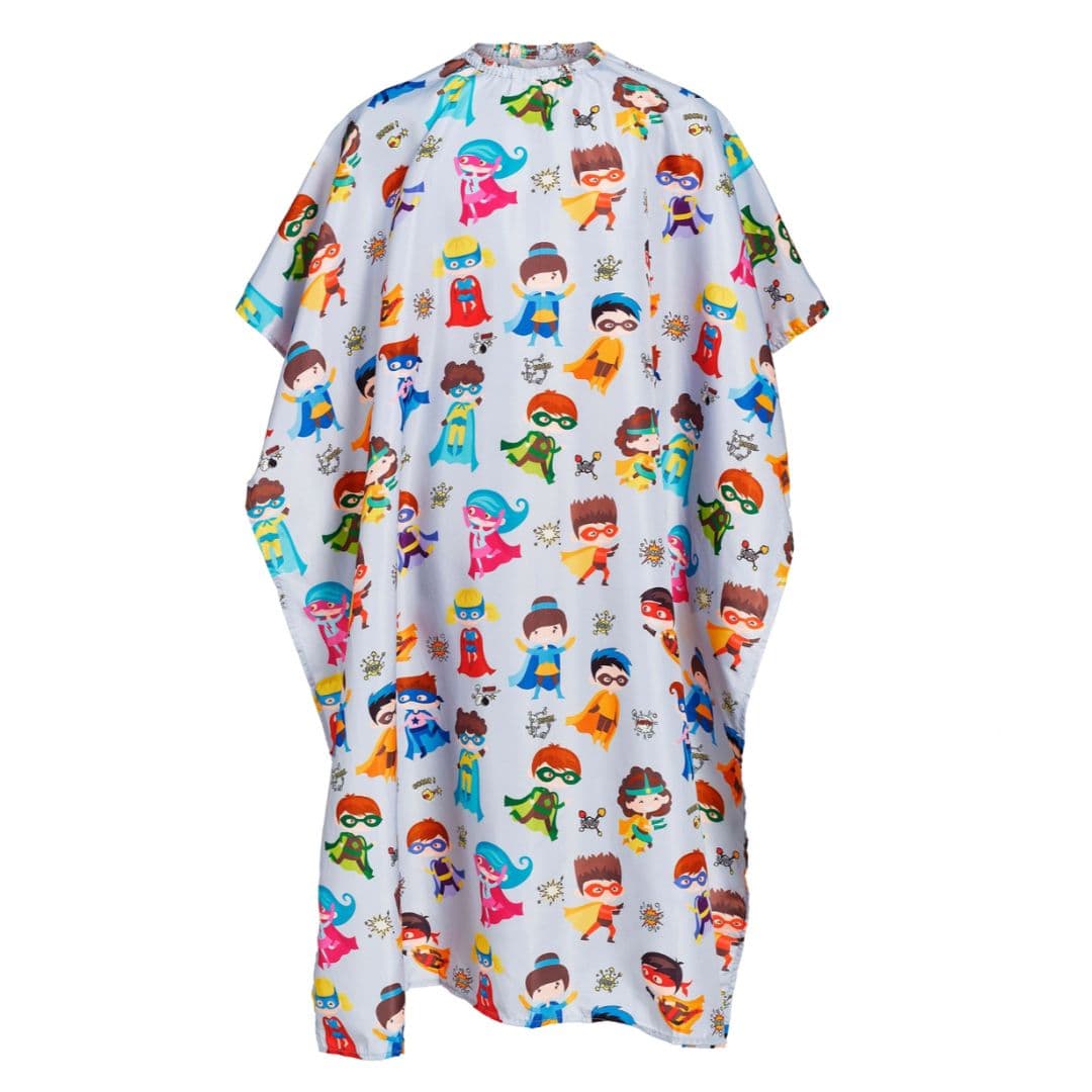 BraveHead ChildCape SuperHero 5583 - dětská pláštěnka bílá se "superhrdiny"