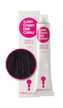 Kallos KJMN Cream Hair Color - krémová profesionální barva na vlasy, 100 ml 1.10 modro-černá