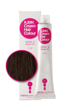 Kallos KJMN Cream Hair Color - krémová profesionální barva na vlasy, 100 ml 4.0 medium hnědá