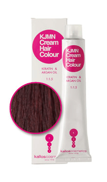 Kallos KJMN Cream Hair Color - krémová profesionální barva na vlasy, 100 ml 5.20 světlá fialová hnědá