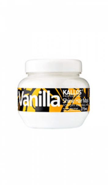 Kallos Vanilla hair mask - regenerační maska na vlasy s leskem Vanilla - 275 ml