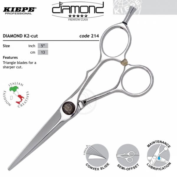 Kiepe THREE STARS Diamond Series 214 Designer - profesionální kadeřnické nůžky VÝPRODEJ: 214/5 "Designer