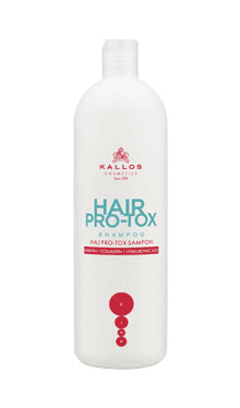 Kallos KJMN PRO-TOX Shampoo - šampon s keratinem, kolagenem a kyselinou hyaluronovou 1000 ml
