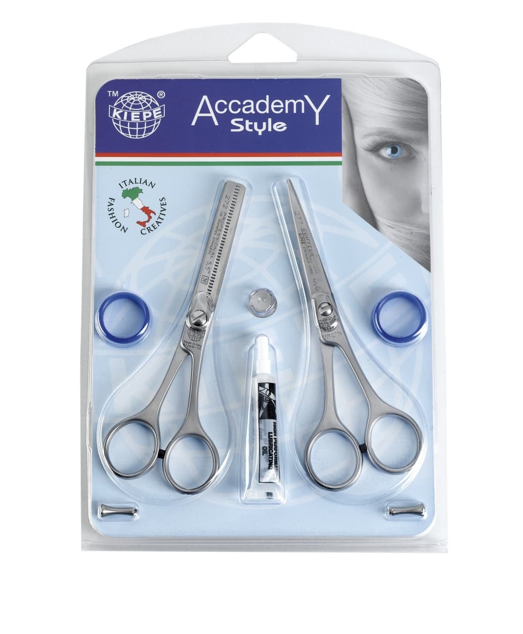 Kiepe Accademia style 277-55 + 272-55 set - kadeřnické nůžky + efilační nůžky