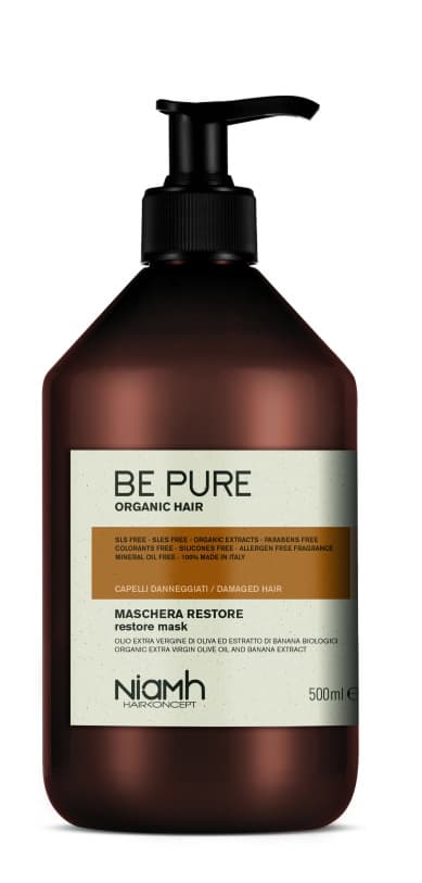 VÝPRODEJ: Niamh Hairkoncept Be Pure Restore Mask - obnovující maska na vlasy, 500 ml