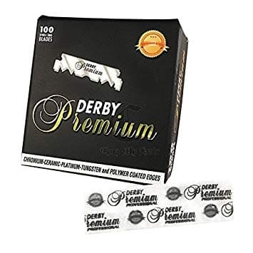 Derby Premium Blades 06160 - náhradní žiletky, poloviční čepel, 100 ks