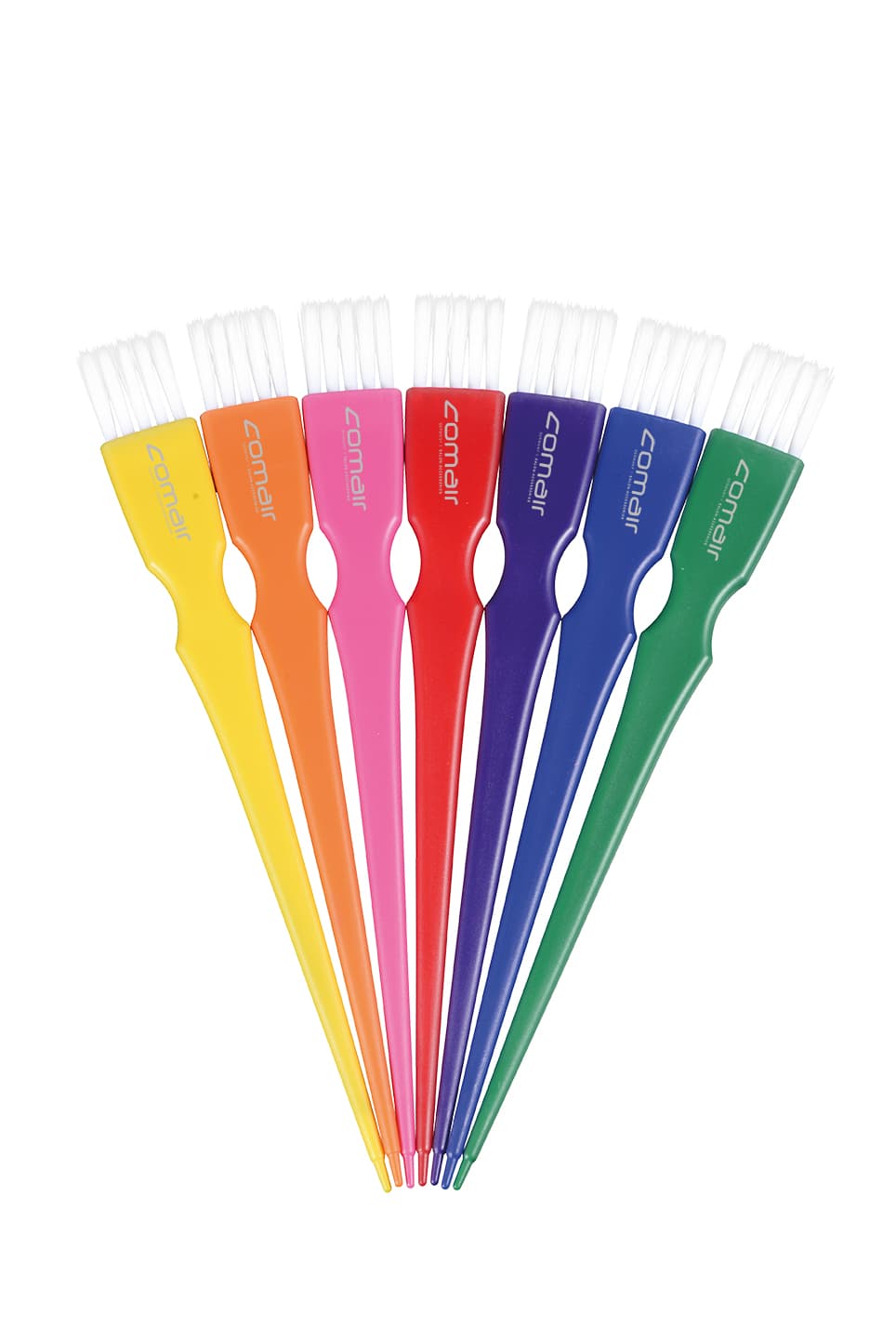 VÝPRODEJ: Comair Tinting brushes Rainbow narrow 7001275 - sada úzkých štětců na barvení, 7 ks
