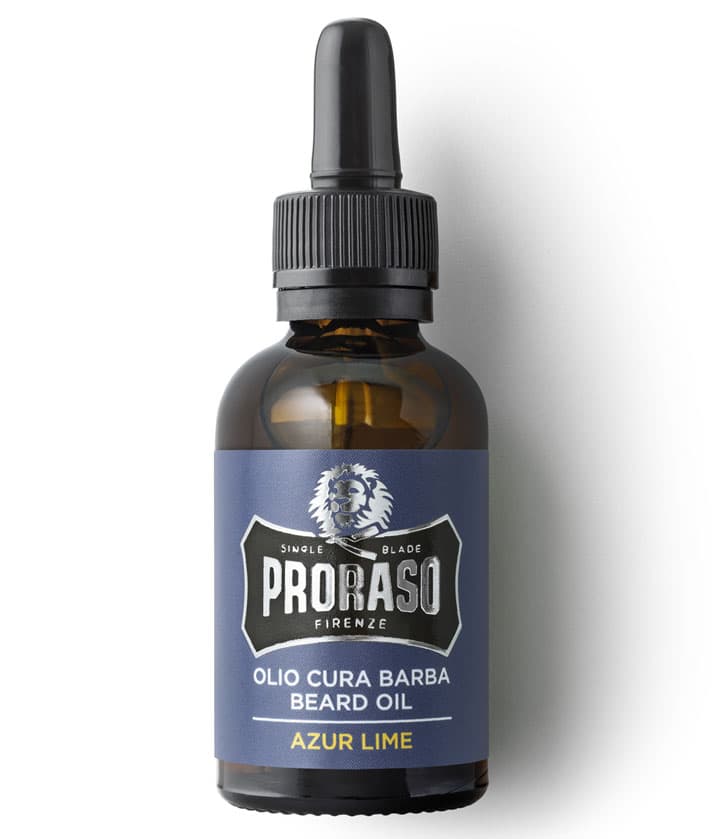 Proraso Beard Oil Azur Lime - ochranný olej na bradu s vůní limetek a pomerančů, 30 ml