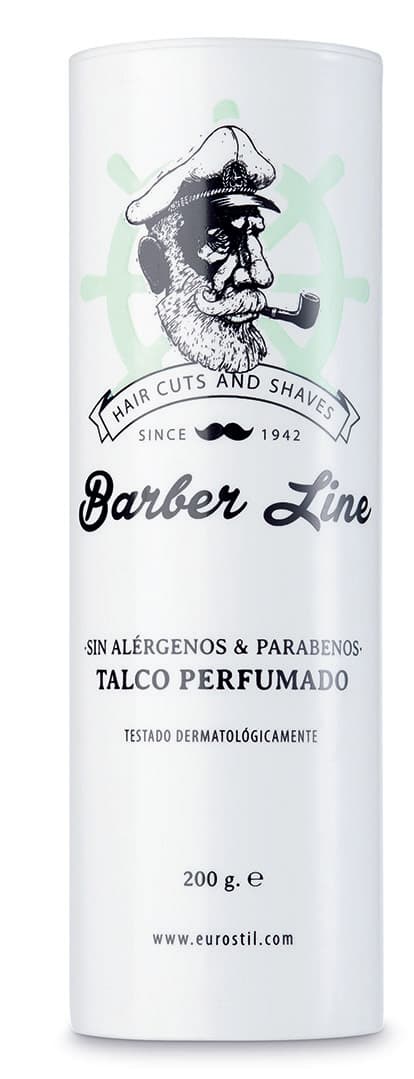 Barber Line Talk 06428 - pudr na odstranění vlhkosti a zklidnění pokožky, 200 g