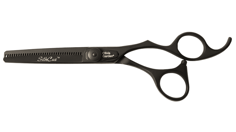 Olivia Garden Silkcut Thinner Matt Black Edition 635 - efilační nůžky, 6.35 ".