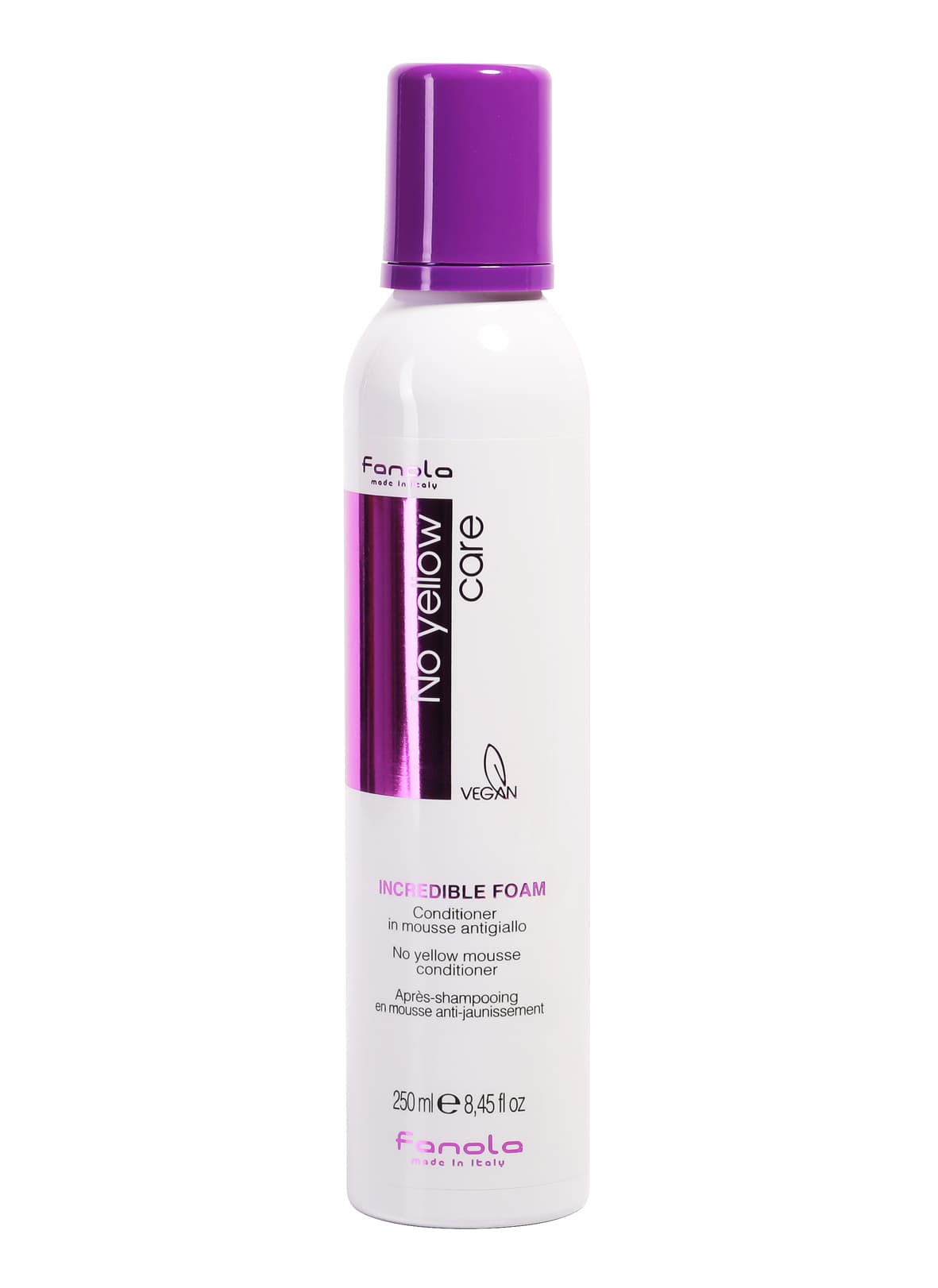 Fanola No Yellow Incredible Foam - pěnový kondicionér, 250 ml