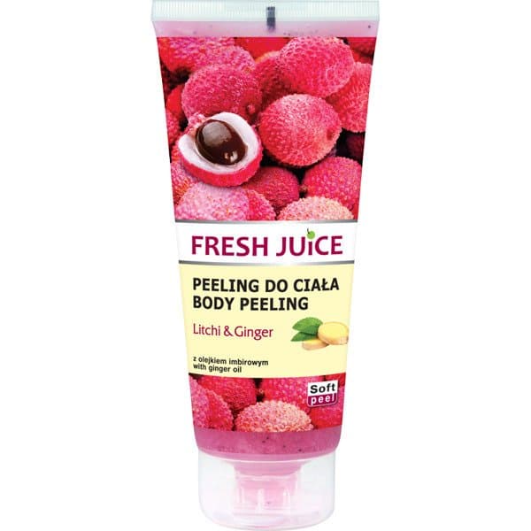 Fresh Juice Body Peeling Litchi & Ginger - tělový peeling liči a zázvor, 200 ml