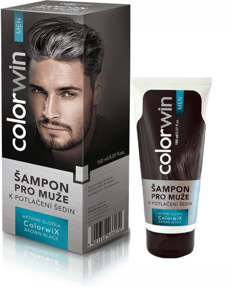 Colorwin Colorwix Brown Black shampoo - šampon pro muže k potlačení šedin hnědo - černý, 150 ml