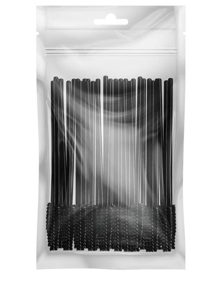 VÝPRODEJ: Biosmetics Mascara Wands KPG001 - jednorázové kartáčky na řasy, 50ks/bal
