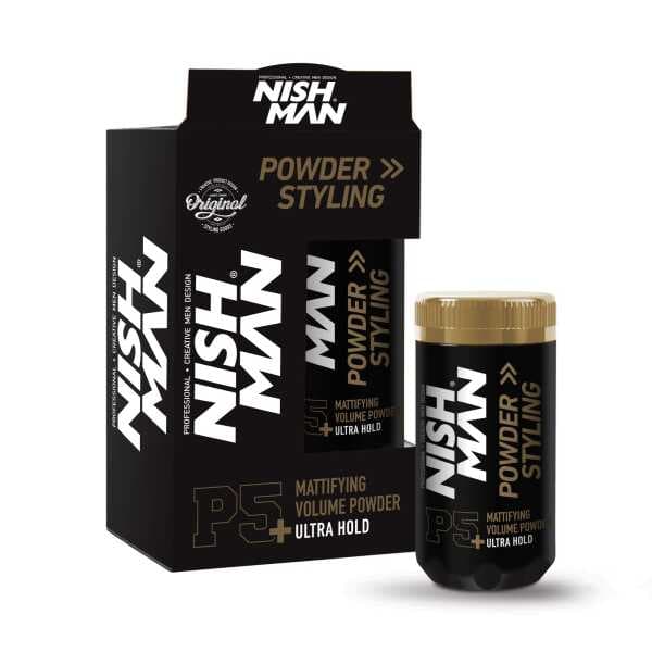 Nishman Hair Styling Volume Powder Ultra Hold P5+ - matující objemový pudr na vlasy s ultra fixací, 20 g