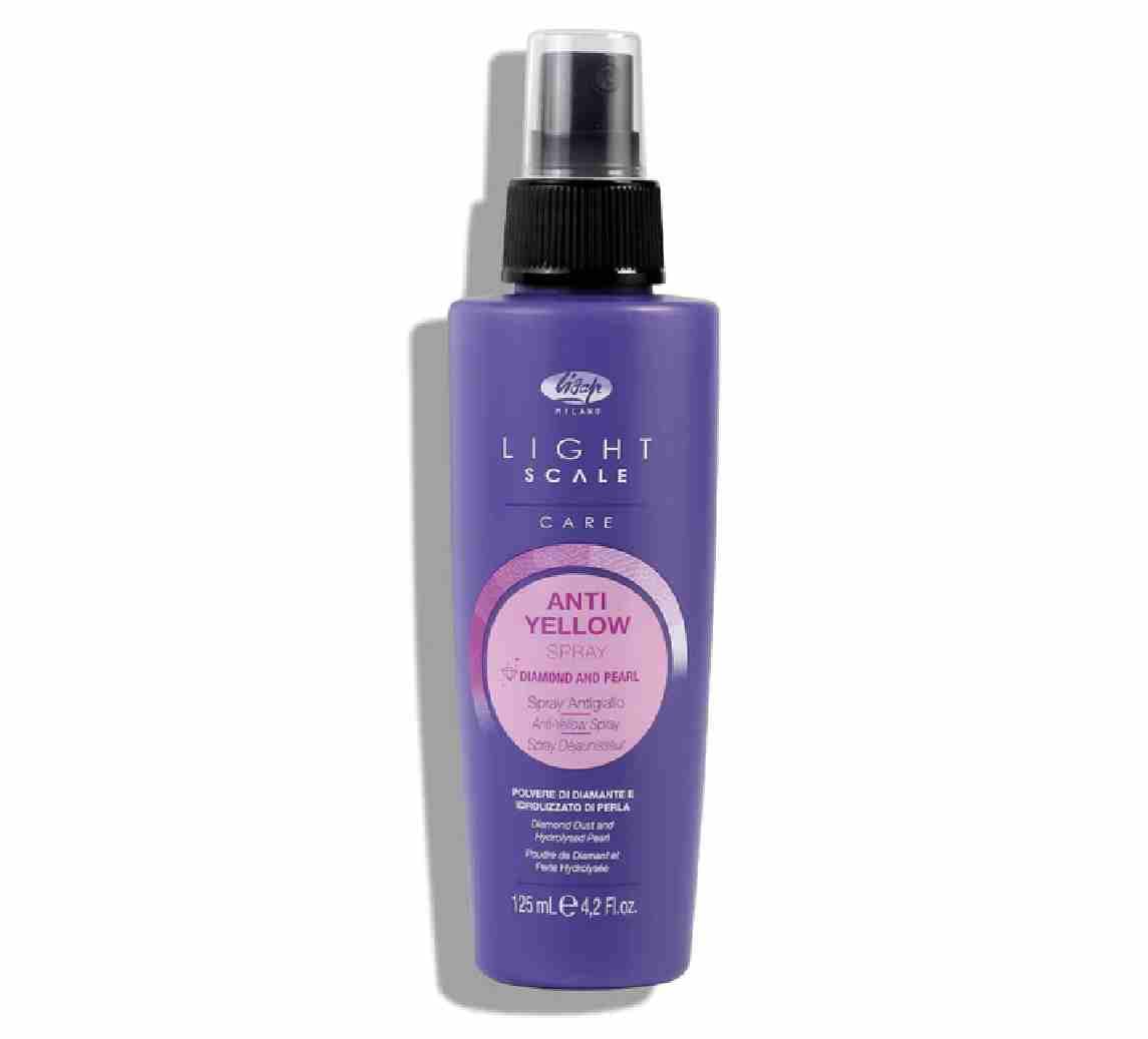 Lisap Light Scale Care AntiYellow Spray - sprej pro oživení blond vlasů/neutralizaci žlutých odlesků, 125 ml