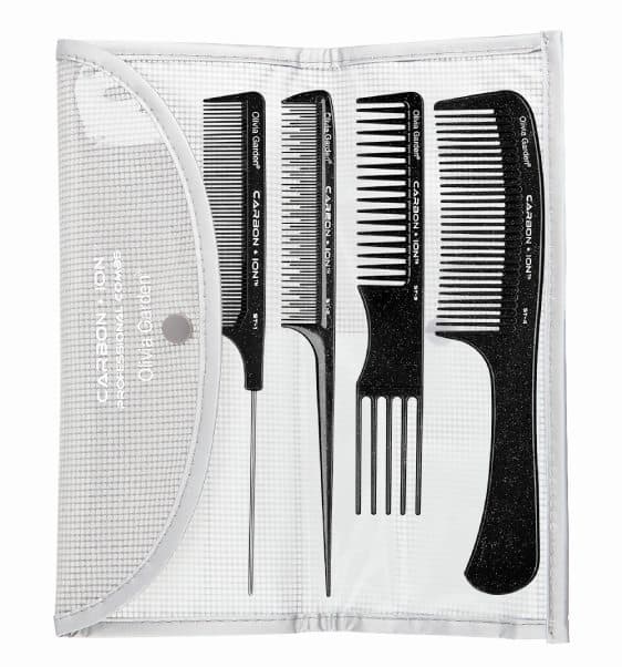 VÝPRODEJ: Olivia Garden Carbon Comb Set STP - sada vysoce kvalitních hřebenů, 4ks