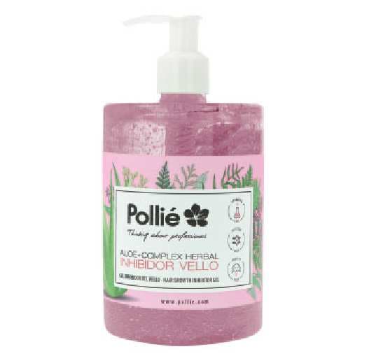 VÝPRODEJ: Pollié 07646 Aloe+Complex Herbal Hair Growth Inhibitor Gel - gel po depilaci ke zpomalení růstu chloupků, 500 ml
