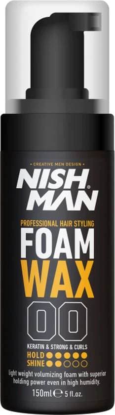 Nishman Foam Wax 00 - objemová pěna pro vlnité vlasy, 150 ml