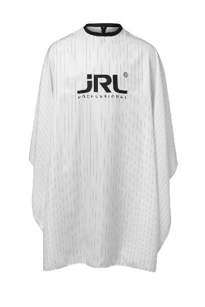 JRL White Classic Styling Cape (AP16014) - bílá pláštěnka s černými pásky