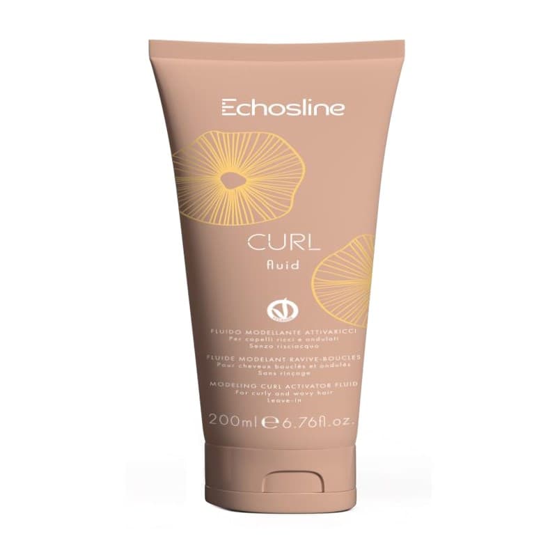 Echosline Curl Fluid - bezoplachový modelační fluid pro vlnité a kudrnaté vlasy, 200 ml
