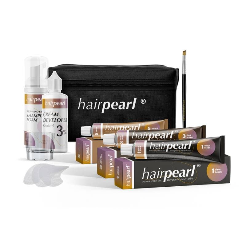 VÝPRODEJ: HairPearl Starter Tinting Set - kompletní set produktů pro barvení obočí a řas