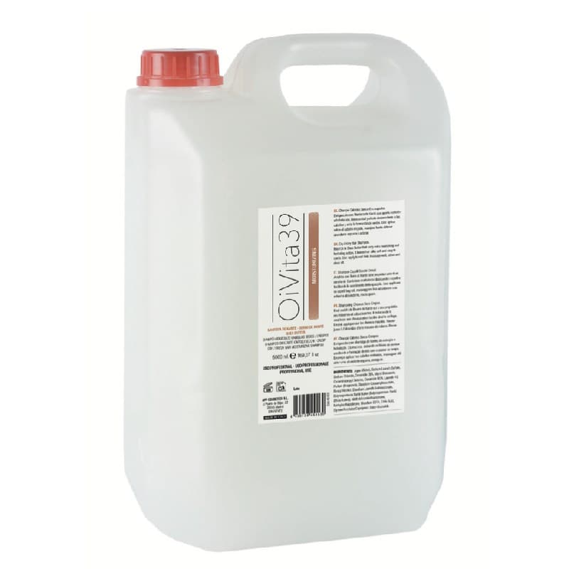OiVita39 Moisturizing Shea Butter Shampoo - hydratační šampon na vlasy s bambuckým máslem, anti-frizz efekt - technické balení, 5000 ml