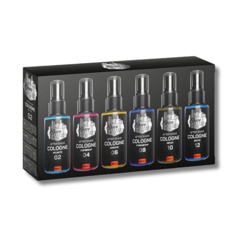 The Shave Factory Cologne Gift Set 02 - set kolínských vod po holení, 6 x 50 ml - červená krabička