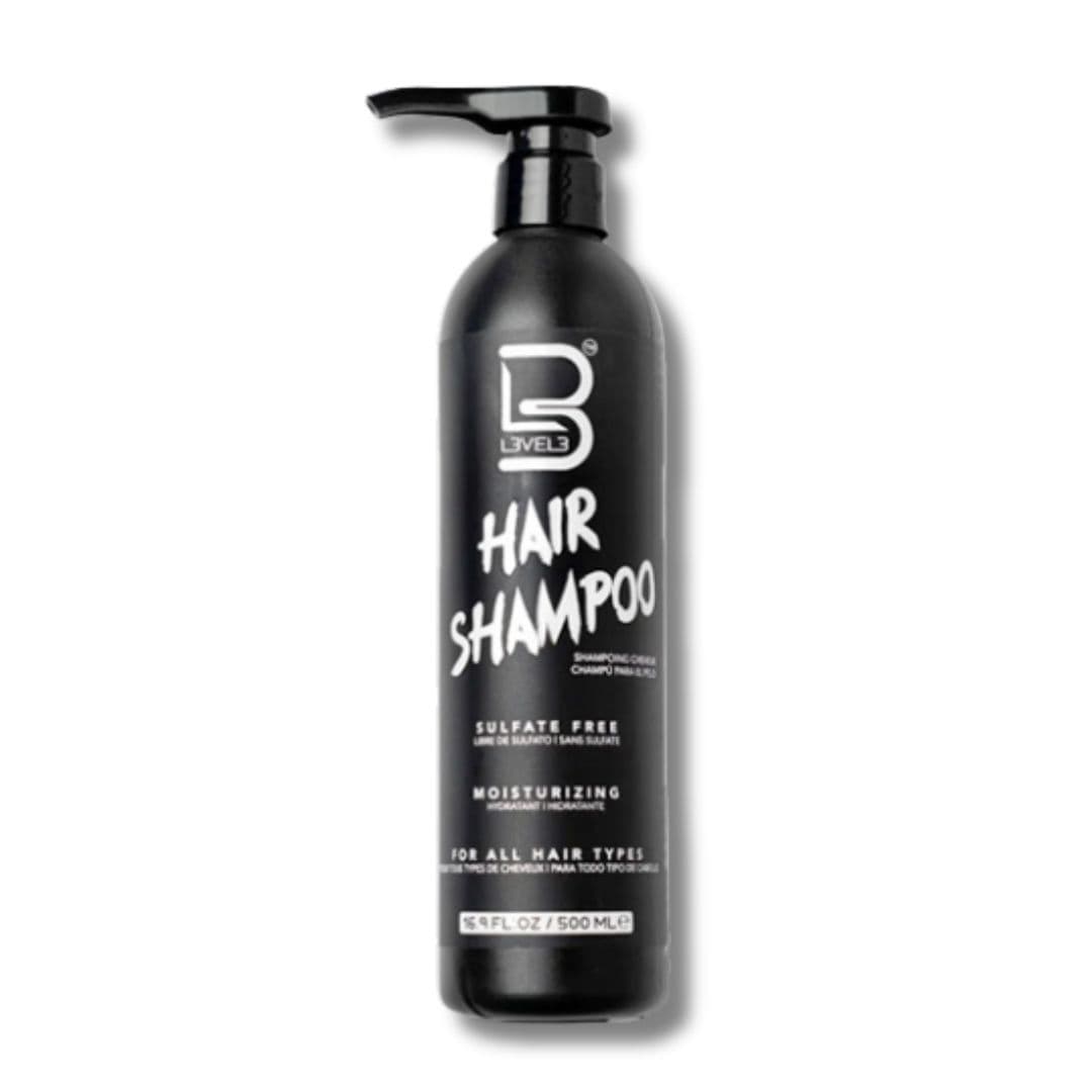 L3VEL3 Shampoo Sulfate Free Moisturizing - výživný šampon pro muže bez SLS/SLES, 500 ml