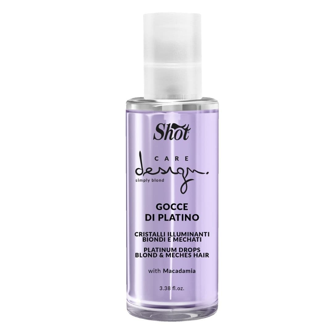 Shot Design Care Simply Blond Gocce di Platino - rozjasňující platinové kapky s makadamiovým olejem, 100 ml