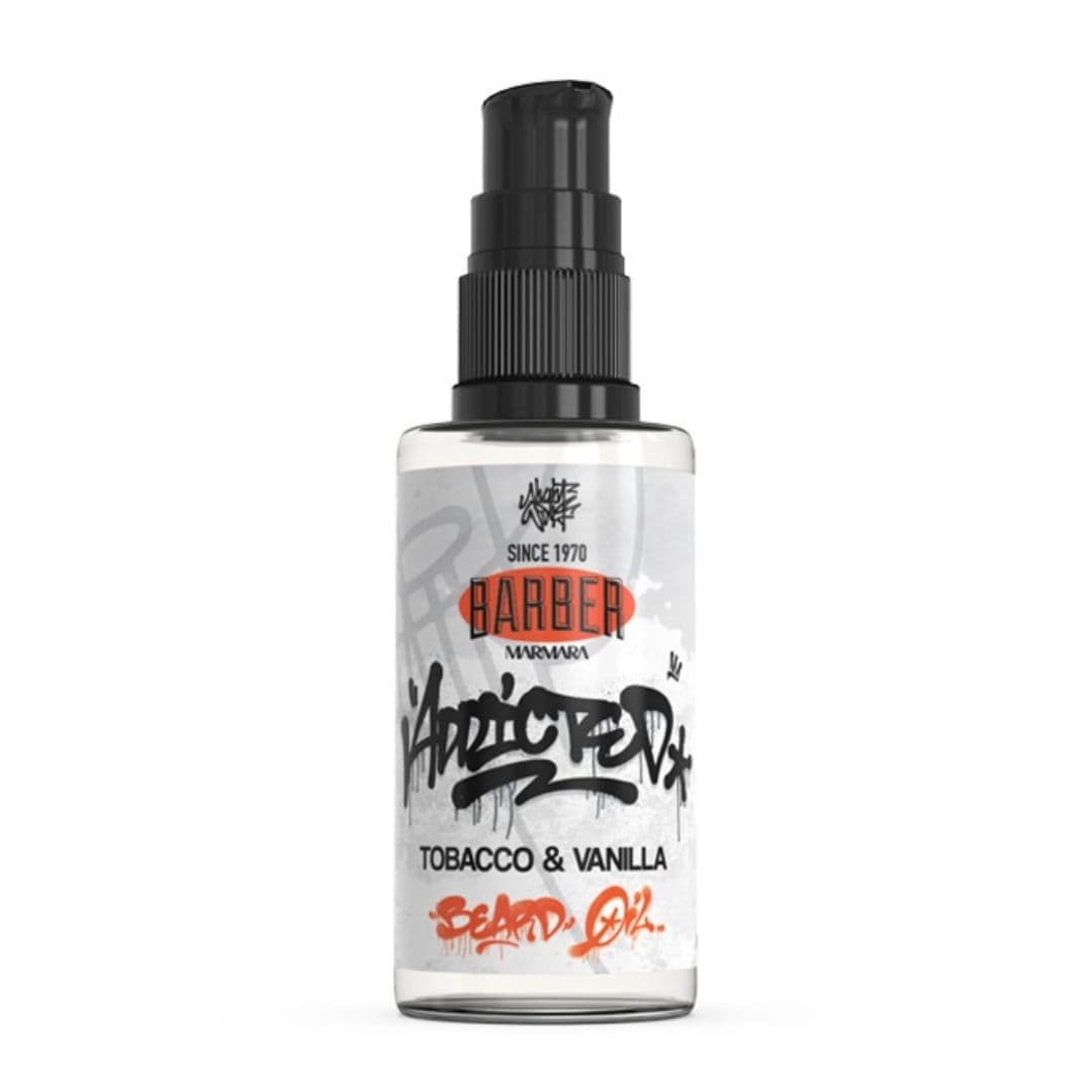 Marmara Barber Addicted Beard Oil Tobacco & Vanilla - olej na bradu s vůní tabáku a vanilky, 50 ml
