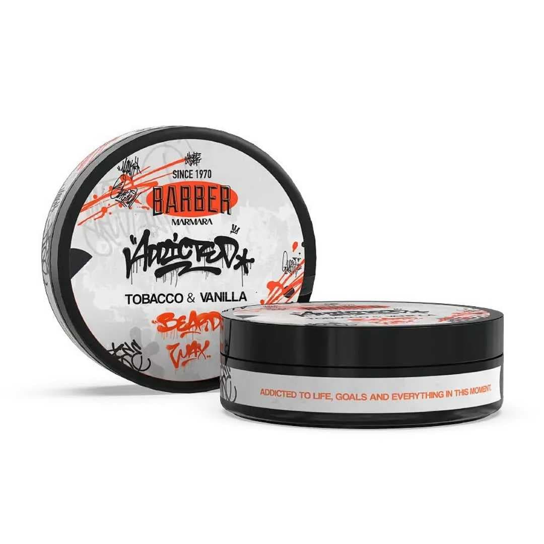 Marmara Barber Addicted Beard Wax Tobacco & Vanilla - vosk na bradu a vousy s vůní tabáku a vanilky, 50 ml