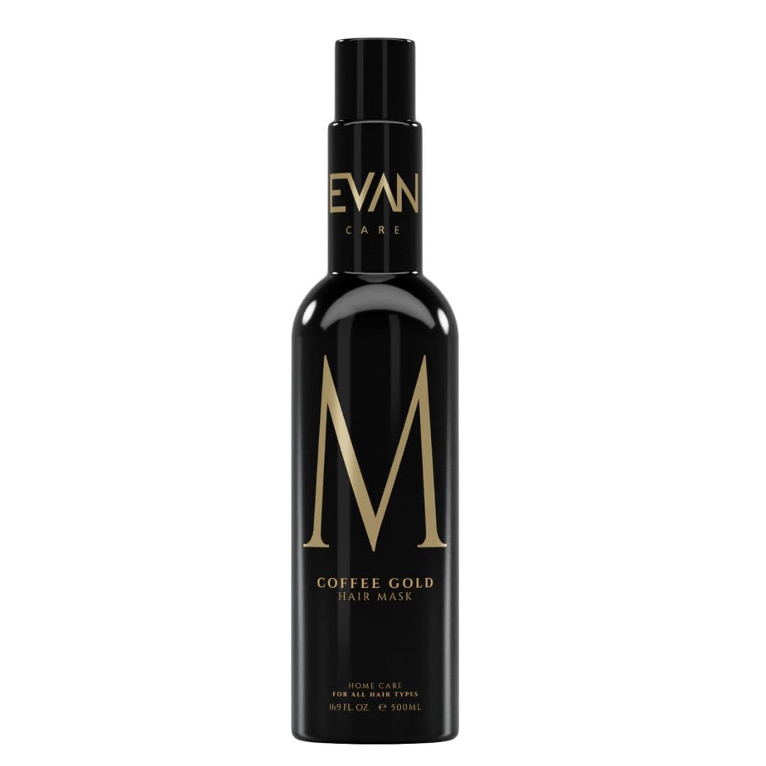 Evan Coffee Gold Home Care Mask - výživná maska pro disciplínu středně pevných až silných vlasů, 500 ml