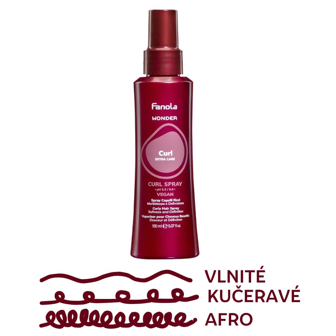 Fanola Wonder Curl Spray - sprej pro vlnité, kudrnaté a afro vlasy, 150 ml