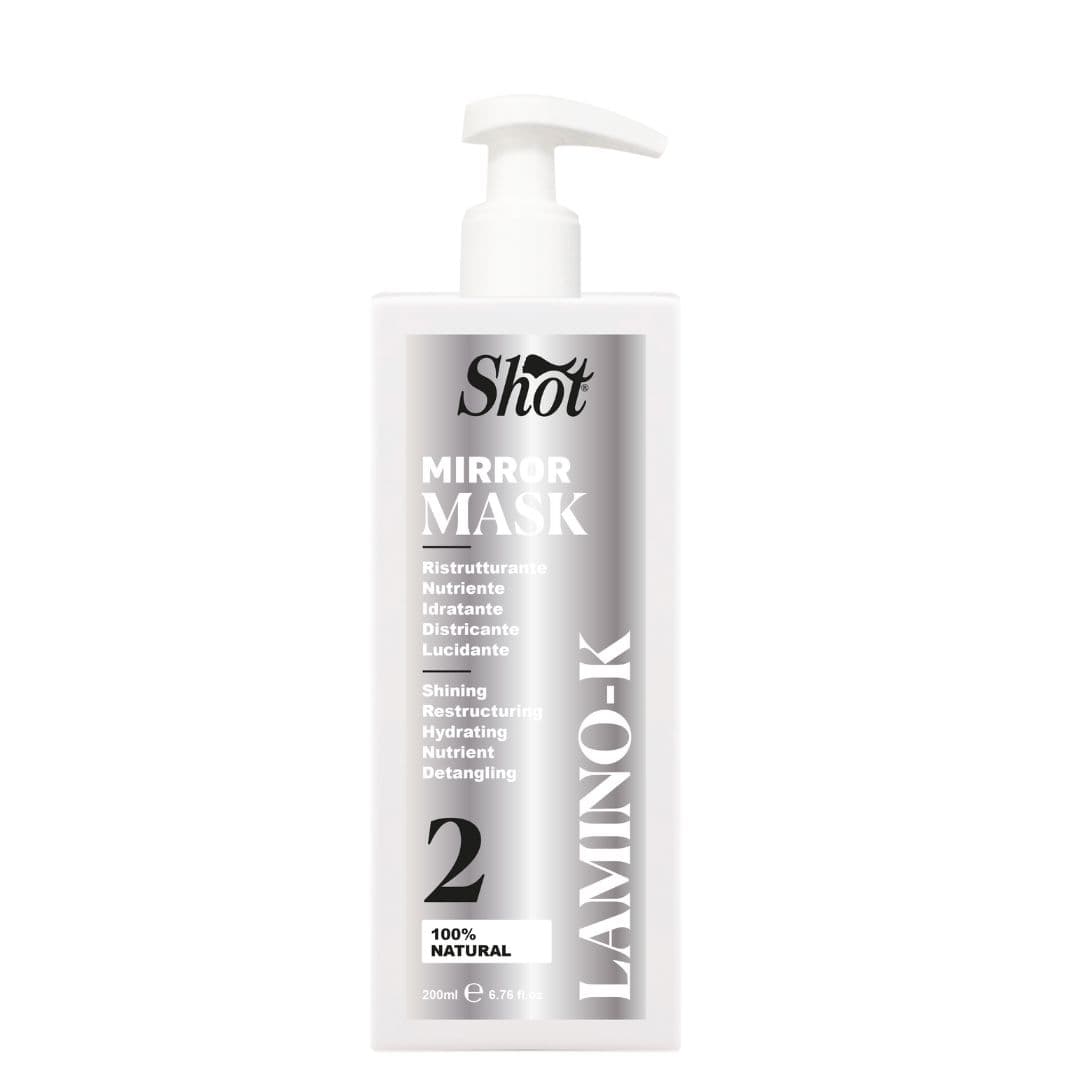 Shot Lamino K Mirror Mask 2 - maska na vlasy s vysokým leskem, 200 ml