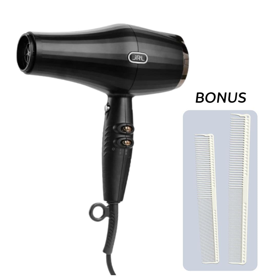 KIT: JRL (FP2402) FP2020L Powerful Ultralight Dryer - ultralehký a výkonný fén na vlasy, 2400W + 2 hřebeny J304 a J305