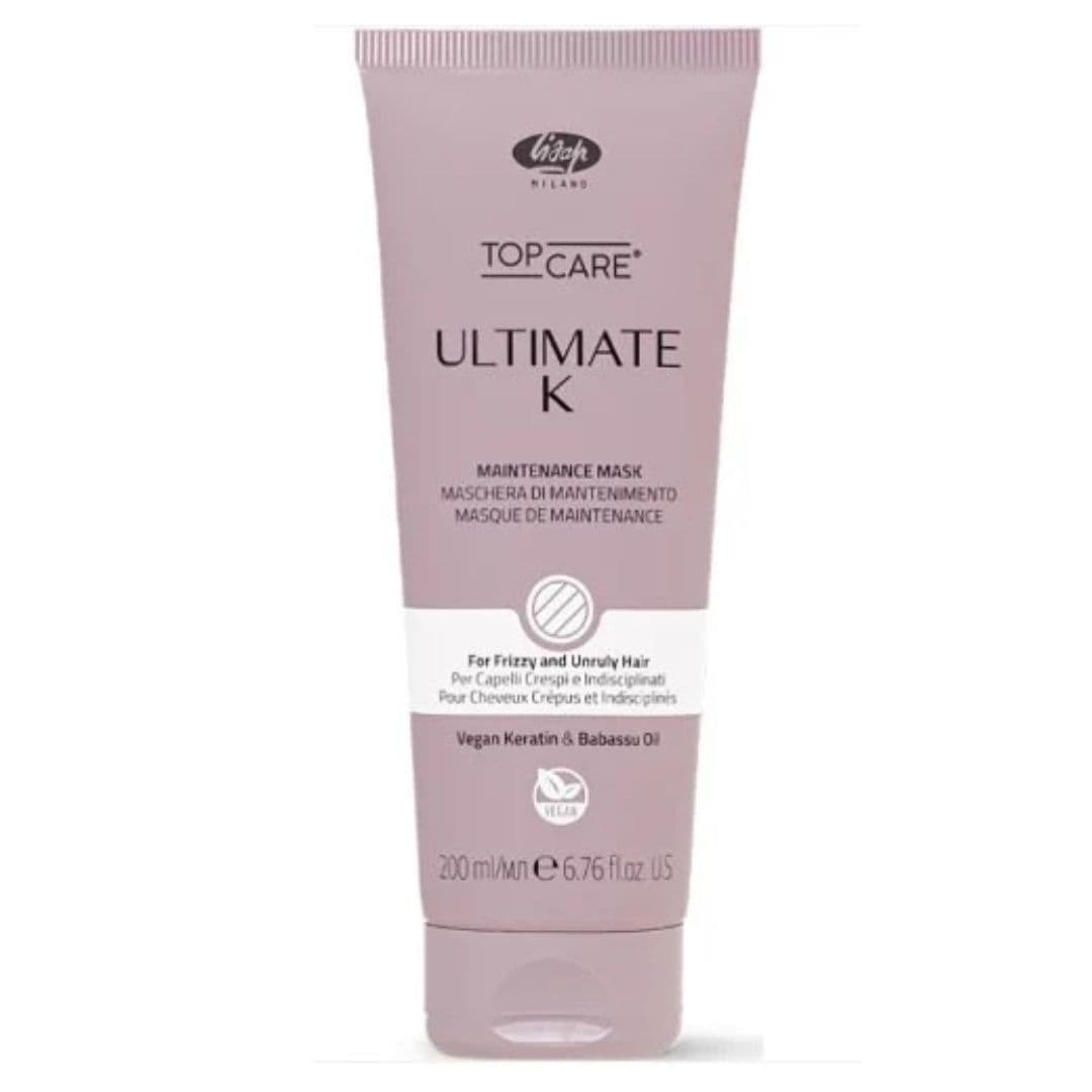 Lisap Top Care Ultimate K Maintenance Mask - uhlazující maska pro nepoddajné a krepaté vlasy, 200 ml