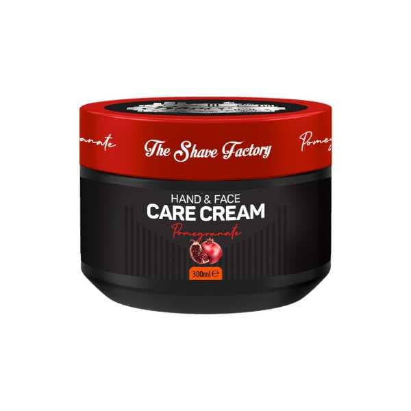 The Shave Factory Hand & Face Care Cream Pomgranate - krém na obličej a ruce s vůní granátového jablka, 300 ml