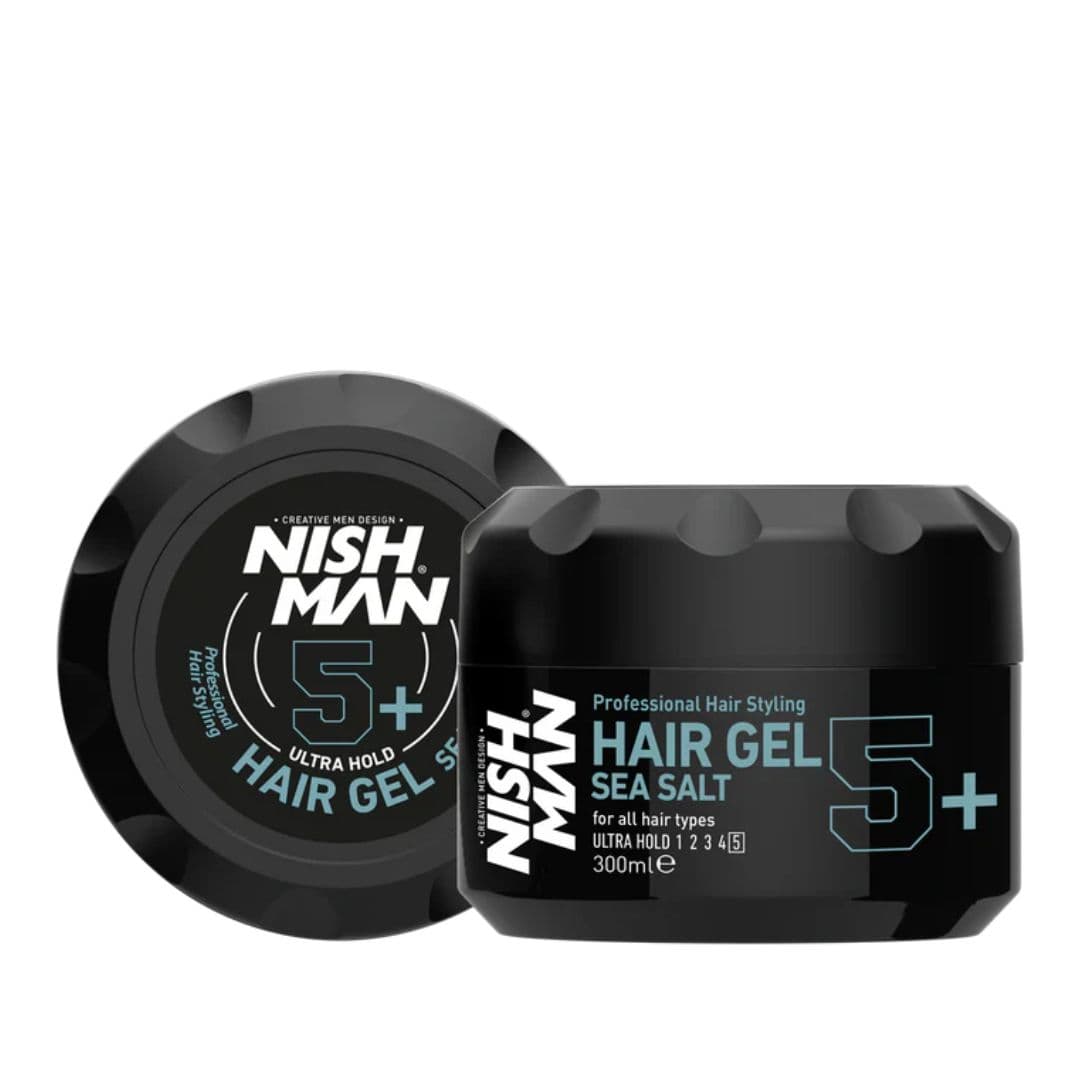 Nishman Hair GEL Sea Salt Ultra Hold 5+ - ultra silně fixační stylingový gel s mořskou solí, 300 ml