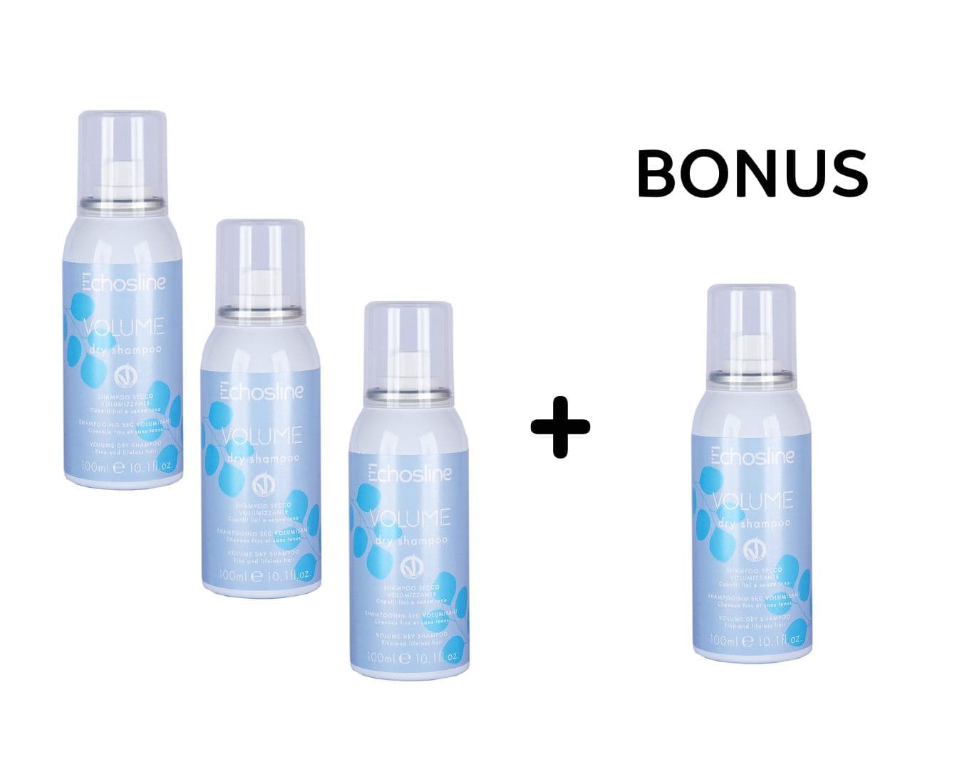 AKCE: 3+1 Echosline Volume Dry Shampoo - objemový suchý šampon, 100 ml