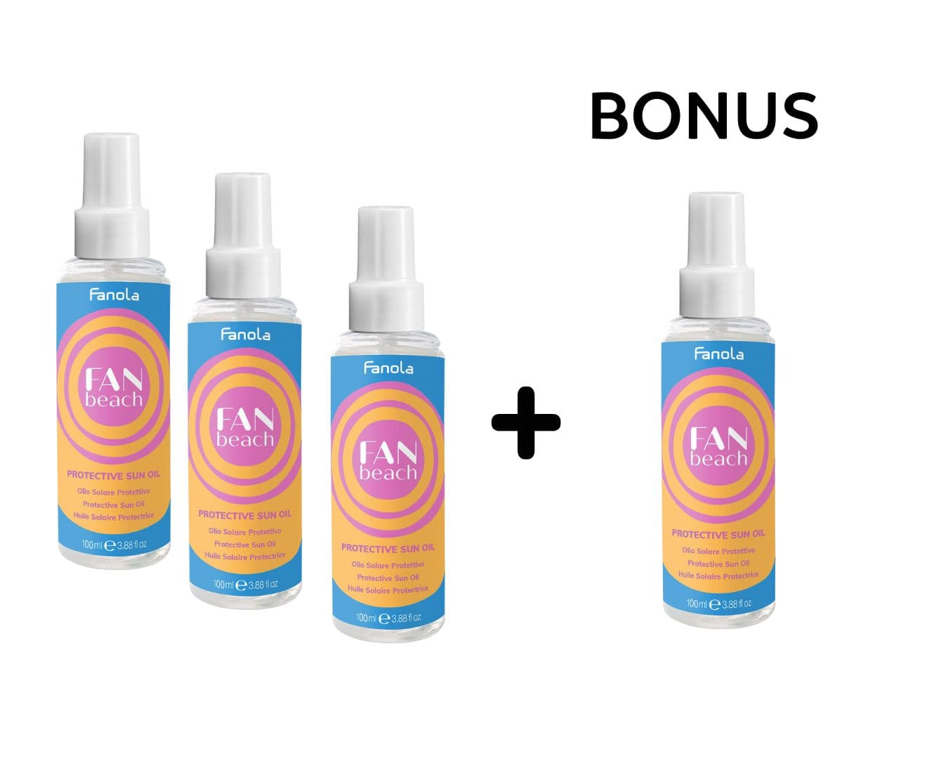 AKCE FA007: 3+1 Fanola FanBeach Protective Sun Oil - ochranný olej s UV ochranou, 100 ml