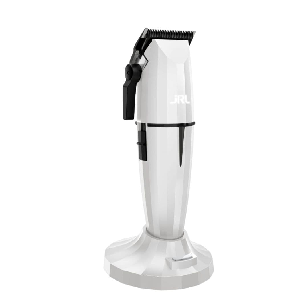 JRL ONYX 2020C-W Clipper WHITE - bílý profesionální střihací strojek na akumulátor + minerálni olej M22, 200 ml