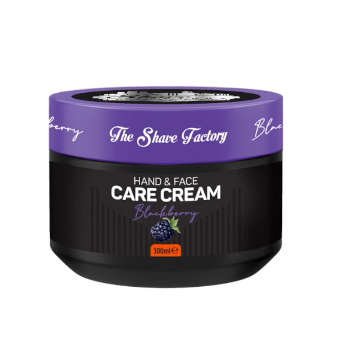 The Shave Factory Hand & Face Care Cream Blackberry - krém na obličej a ruce s vůní ostružin, 300 ml