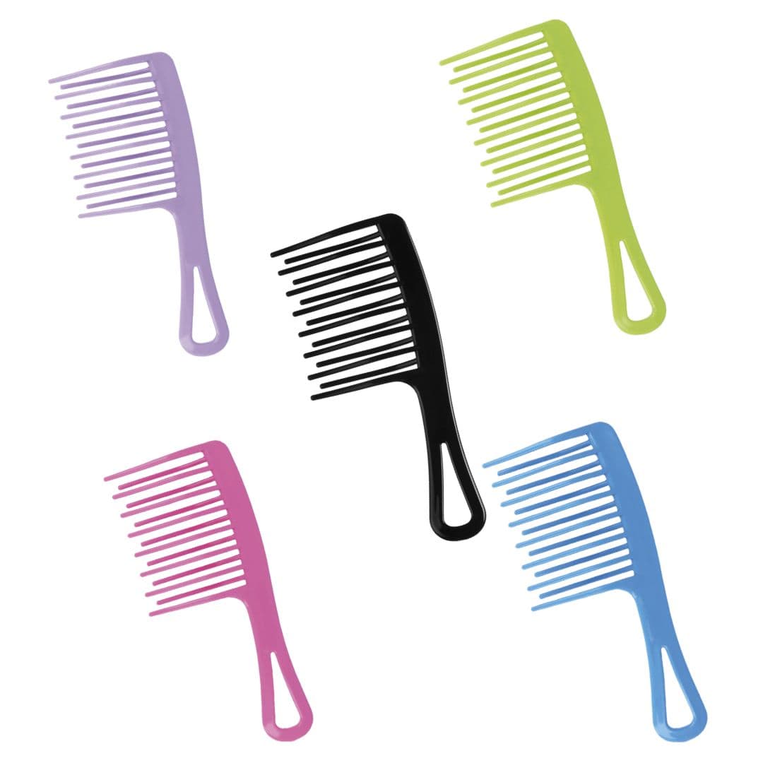 Eurostil 00434 Detangling Comb - velká hřeben na rozčesávání - dvojité zuby - barva dle dostupnosti - mix barev