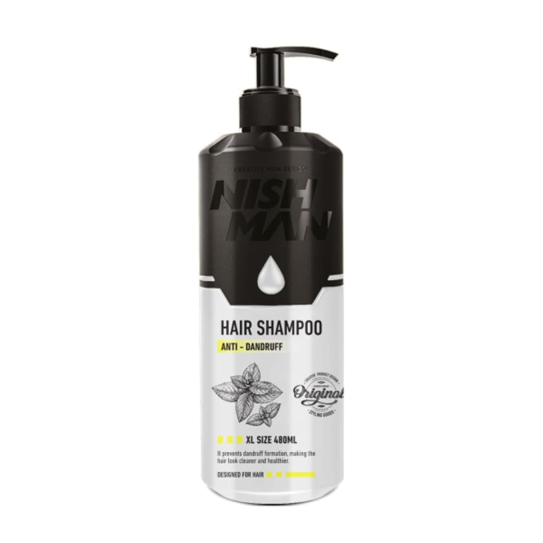 Nishman Hair Shampoo ANTI DANDRUFF - šampon proti lupům pro muže, 480 ml