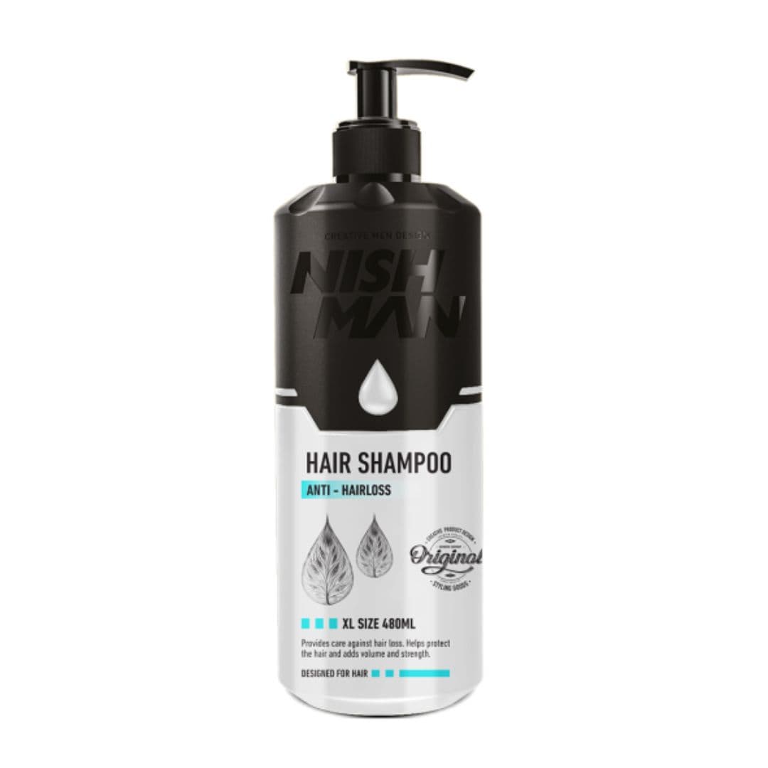 Nishman Hair Shampoo ANTI-HAIRLOSS - šampon pro muže proti vypadávání vlasů, 480 ml